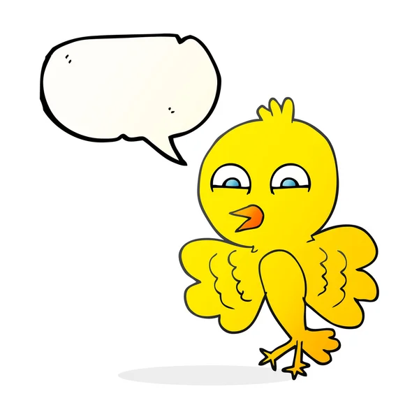 Speech bubble cartoon bird — Stock Vector
