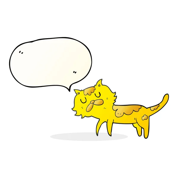 Speech bubble kartun cat - Stok Vektor