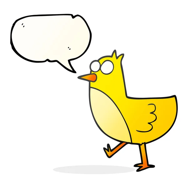 Speech bubble cartoon bird — Stock Vector