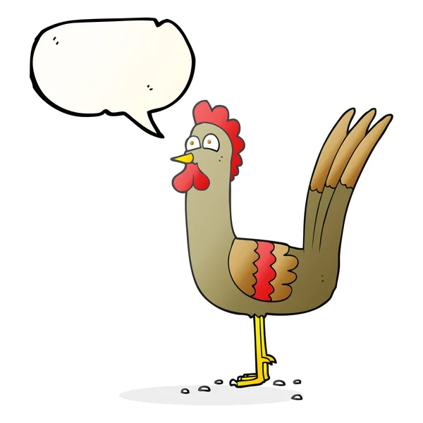 Sprechblase Cartoon Huhn — Stockvektor