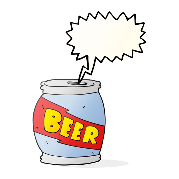 演讲泡沫卡通啤酒罐 — 图库矢量图片