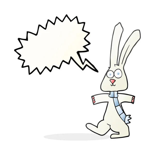 Discurso burbuja dibujos animados conejo — Archivo Imágenes Vectoriales