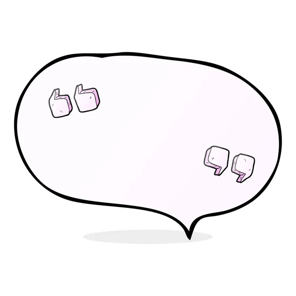 Discours bulle dessin animé guillemets — Image vectorielle