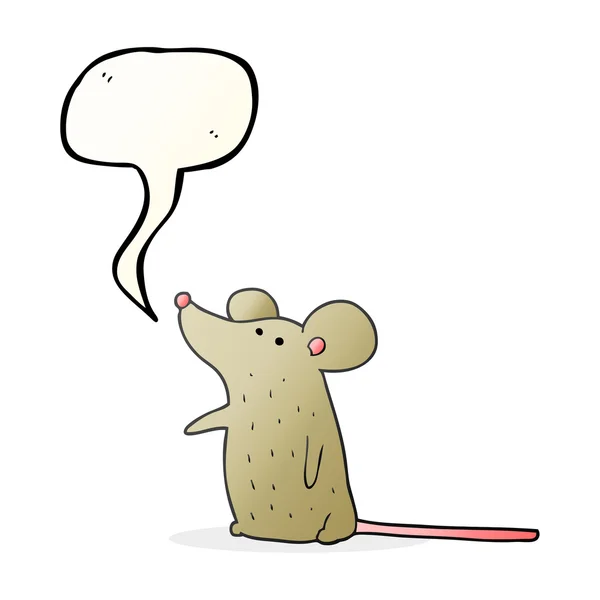 Parole bulle dessin animé souris — Image vectorielle