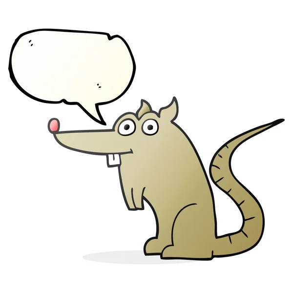 Voz burbuja dibujos animados rata — Archivo Imágenes Vectoriales