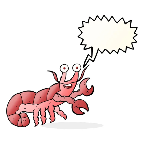 Fala bolha banda desenhada lagosta —  Vetores de Stock