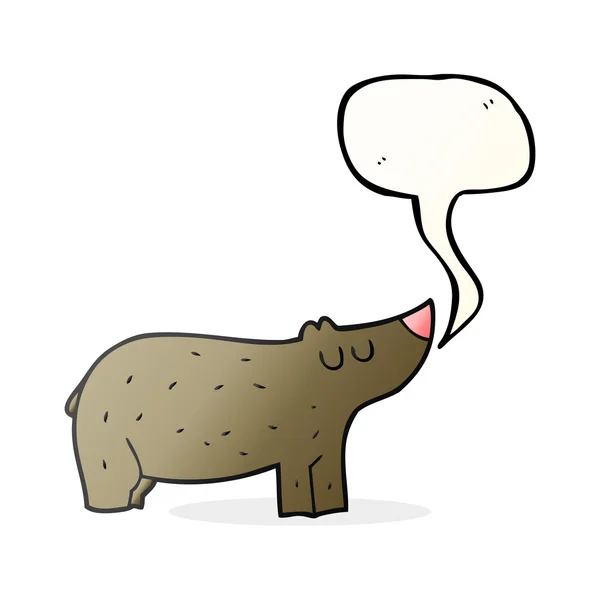 Habla burbuja de dibujos animados oso — Vector de stock
