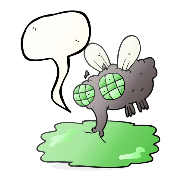 Φούσκα ομιλία γελοιογραφία ακαθάριστο μύγα — Διανυσματικό Αρχείο