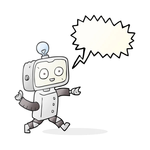 Tal bubbla cartoon robot — Stock vektor