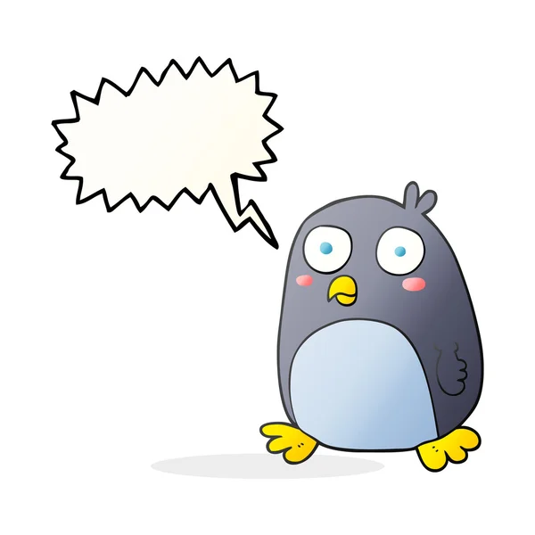演讲泡沫卡通企鹅 — 图库矢量图片