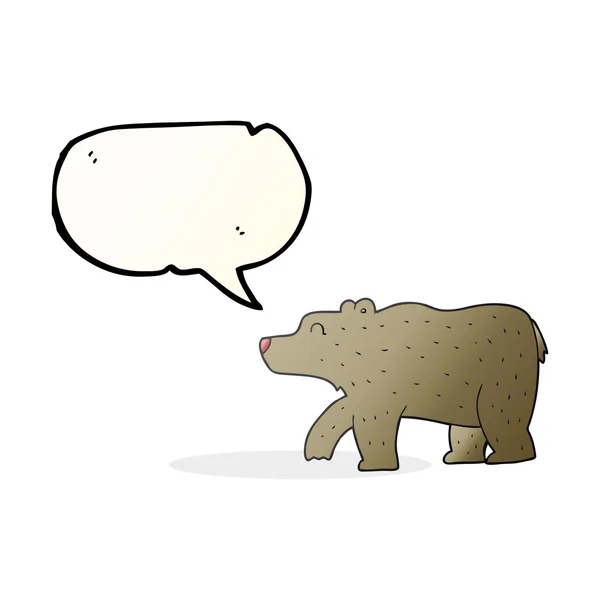 Speech bubble cartoon bear — Stock Vector