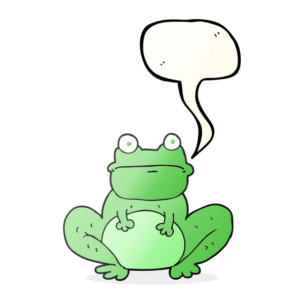 Speech bubble cartoon frog — Stock Vector