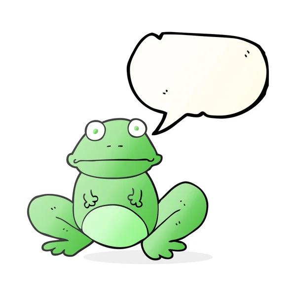 Speech bubble cartoon frog — Stock Vector