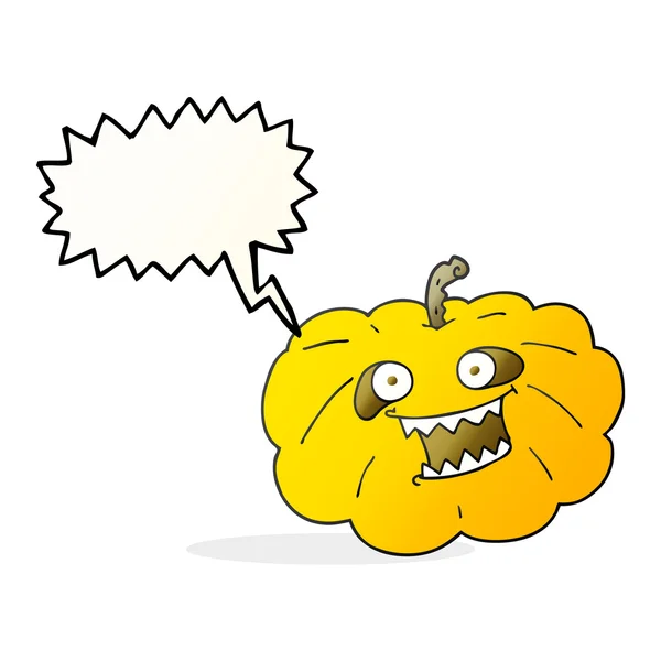 Bublinu karikatura halloween dýně — Stockový vektor