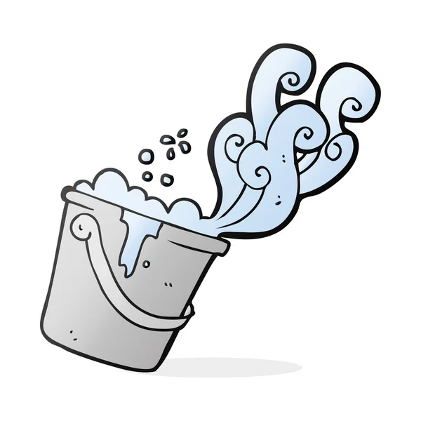Cartoon cleaning bucket — Stock Vector