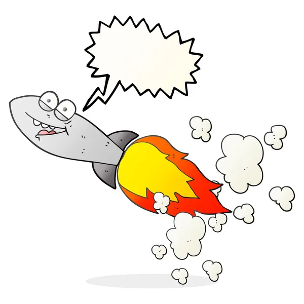 Speech bubble cartoon missile — Stock Vector