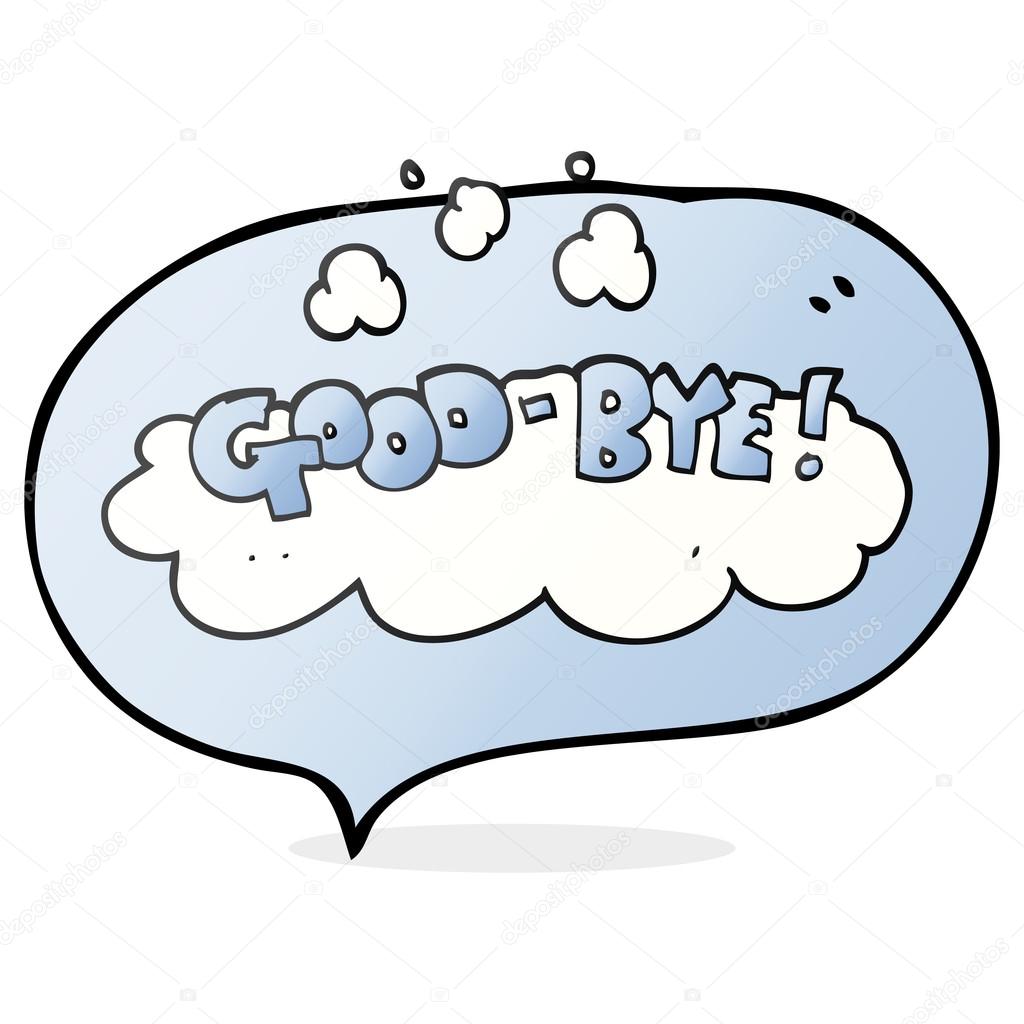 stock illustration speech bubble cartoon good bye