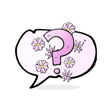 konuşma kabarcık karikatür soru işareti