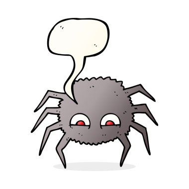 konuşma kabarcık karikatür örümcek