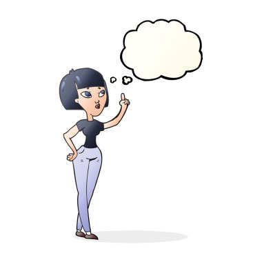 soruyu soran kabarcık karikatür kadın sanıyordum