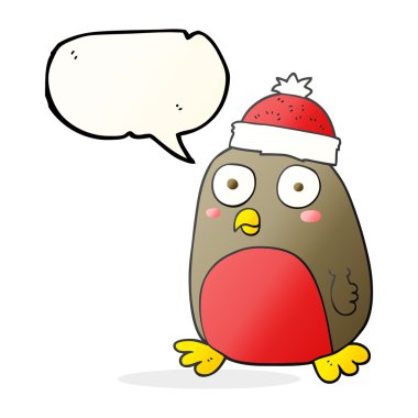 konuşma balonu karikatür Noel robin