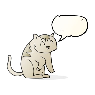 konuşma kabarcık karikatür kedi