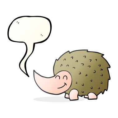 konuşma kabarcık karikatür kirpi