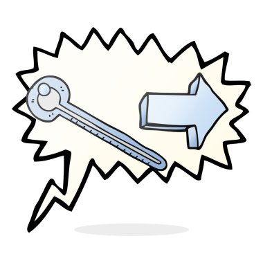 konuşma kabarcık karikatür termometre