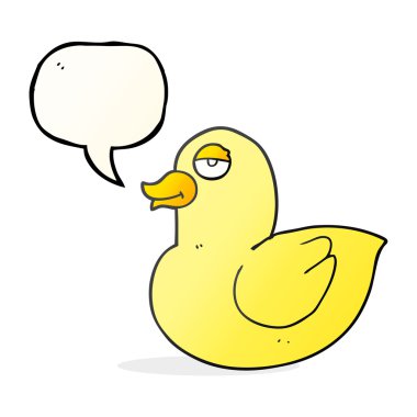 konuşma kabarcık karikatür ördek