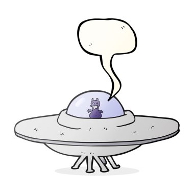 konuşma kabarcık karikatür Ufo