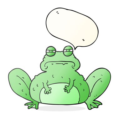 konuşma kabarcık karikatür kurbağa