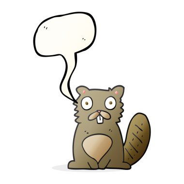 konuşma kabarcık karikatür kunduz