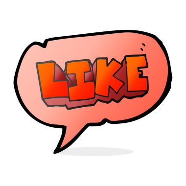 konuşma kabarcık karikatür kelime gibi