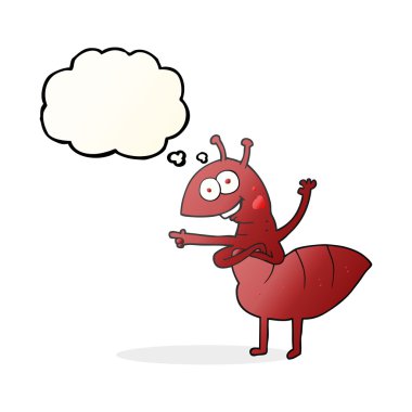 düşünce kabarcık karikatür karınca