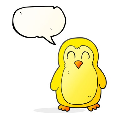 konuşma kabarcık karikatür kuş