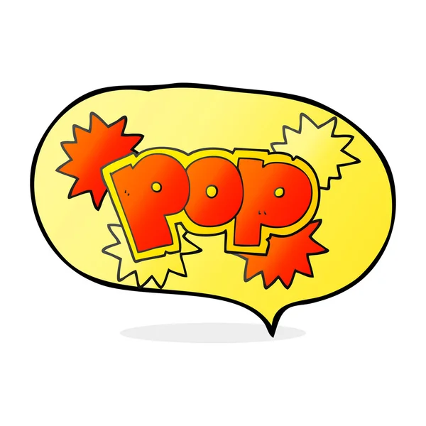 Fala bolha desenho animado pop explosão símbolo — Vetor de Stock