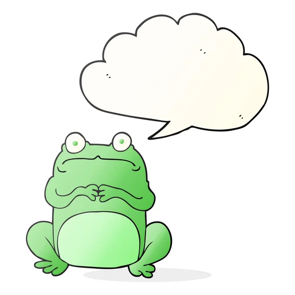 Φούσκα ομιλία γελοιογραφία νευρικό βάτραχος — Διανυσματικό Αρχείο