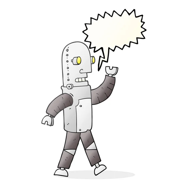 Tal bubbla cartoon robot — Stock vektor