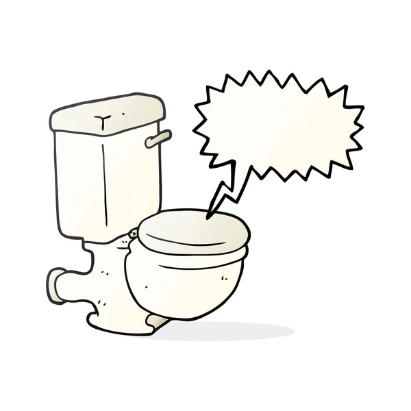 Speech bubble cartoon toilet — Stock Vector