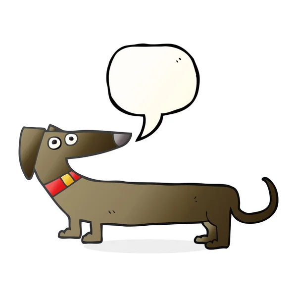 Φούσκα ομιλία γελοιογραφία λουκάνικο σκυλί — Διανυσματικό Αρχείο