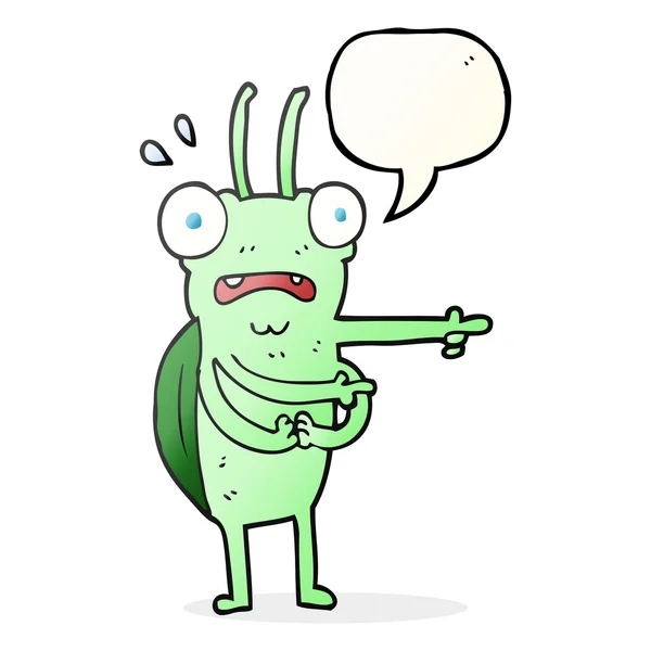 Fala bolha cartoon bug — Vetor de Stock