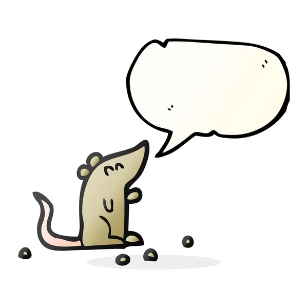 Fala bolha desenho animado mouse — Vetor de Stock