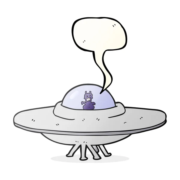 Sprechblase Cartoon Ufo — Stockvektor