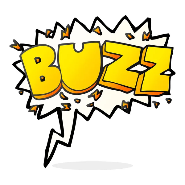 Speech bubble cartoon buzz symbol — Stock Vector