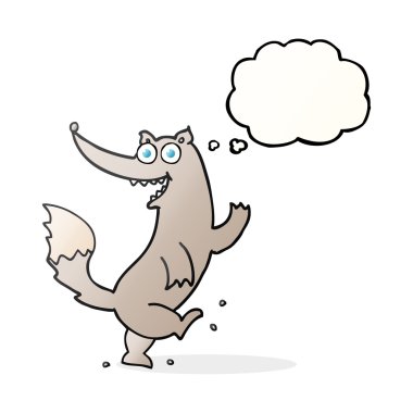 kabarcık karikatür mutlu kurt dans sanıyordum