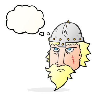 düşünce balonu karikatür viking savaşçısı