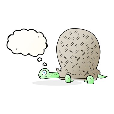 düşünce kabarcık karikatür kaplumbağa