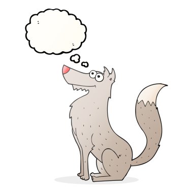 düşünce kabarcık karikatür kurt