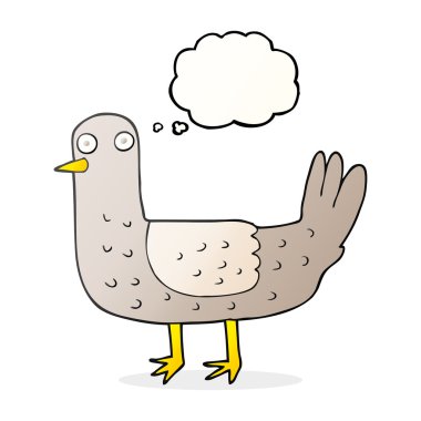 düşünce kabarcık karikatür kuş