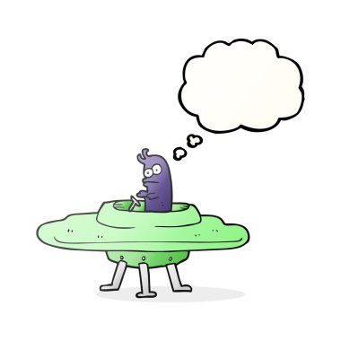 düşünce kabarcık karikatür uçan daire